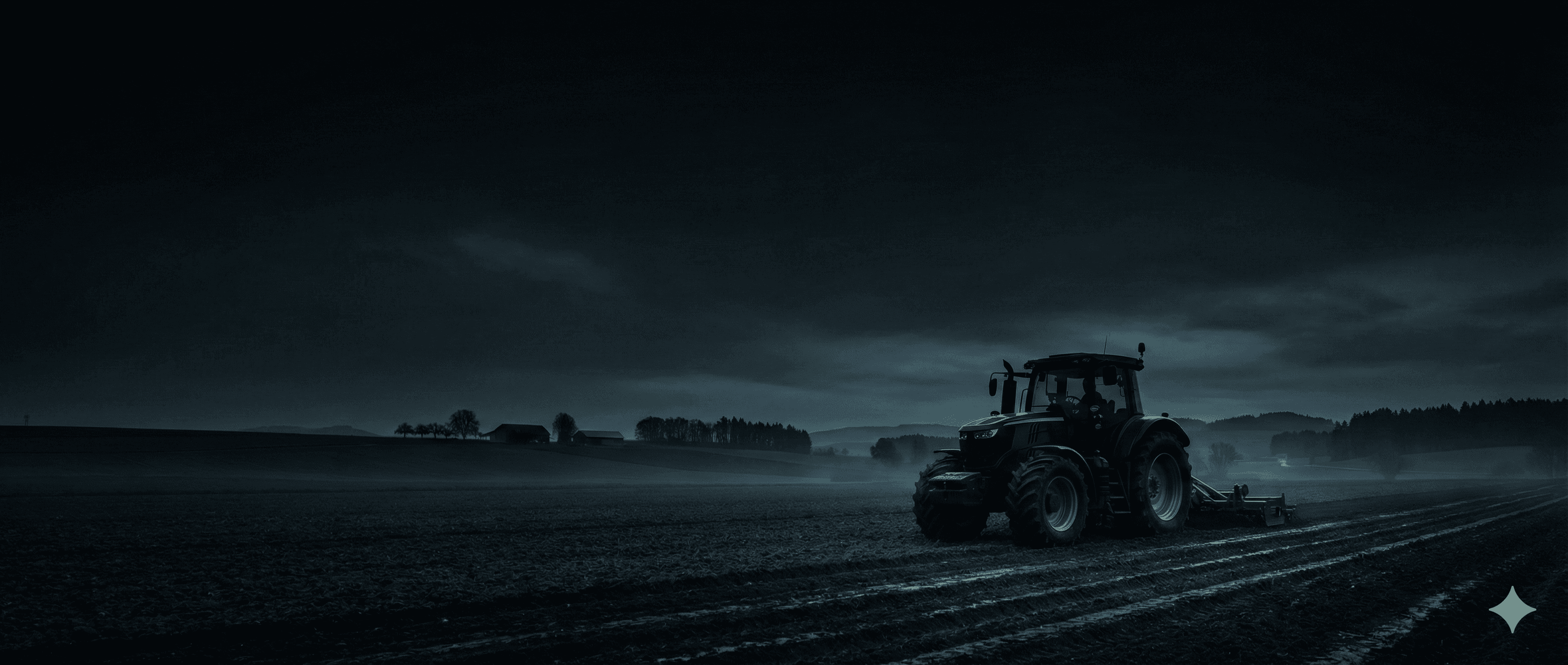 Modern tractor in Swiss landscape